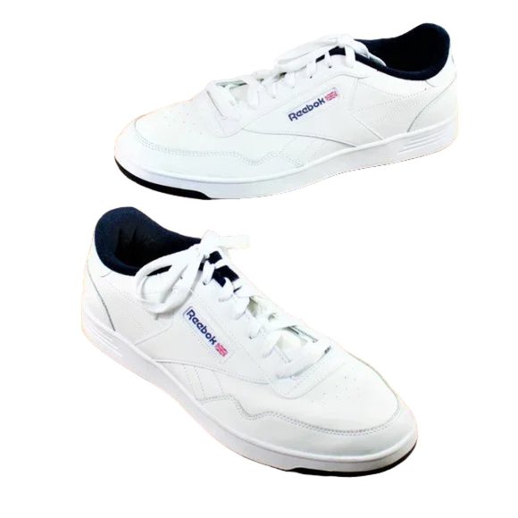 Like New Reebok Classic White Collegiate Low Profile Leather Athletic Shoe, 11.5 - Picture 3 of 9